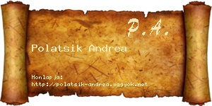 Polatsik Andrea névjegykártya